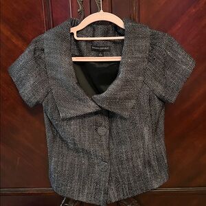 Banana Republic Black and White Short Sleeve Blazer